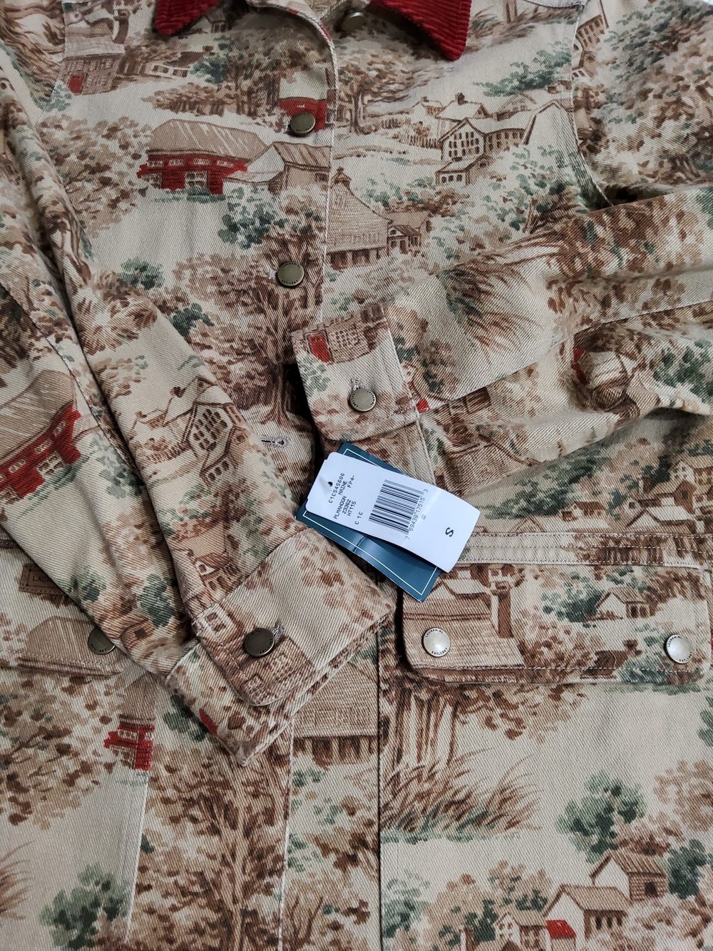 Lauren Ralph Lauren Vintage Printed Denim Jacket Size S - Picture 8 of 12